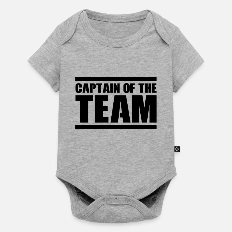 Capitaine de l’équipe - Body à manches courtes Premium Bébé - gris chiné