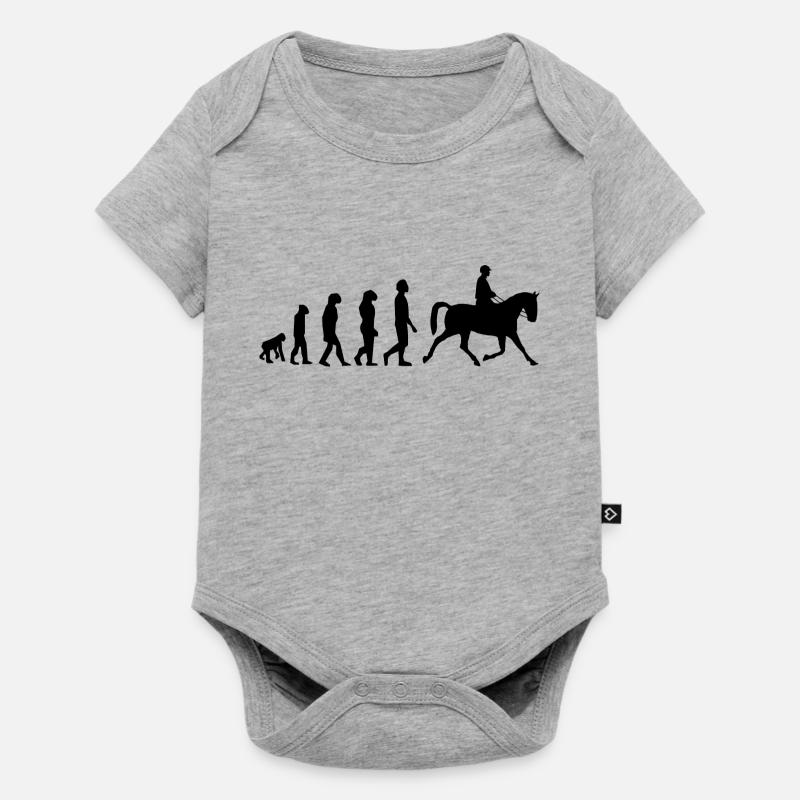 Équitation évolution - Body à manches courtes Premium Bébé - gris chiné
