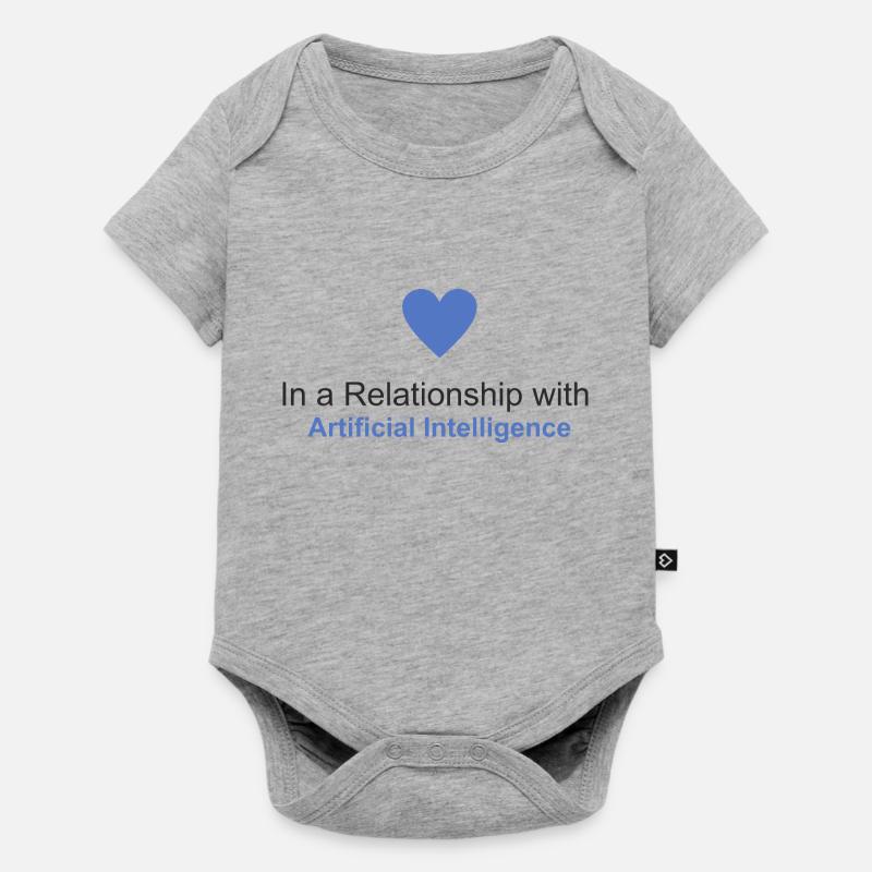In a relationship with Artificial Intelligence - Baby Premium short-sleeve bodysuit - heather grey