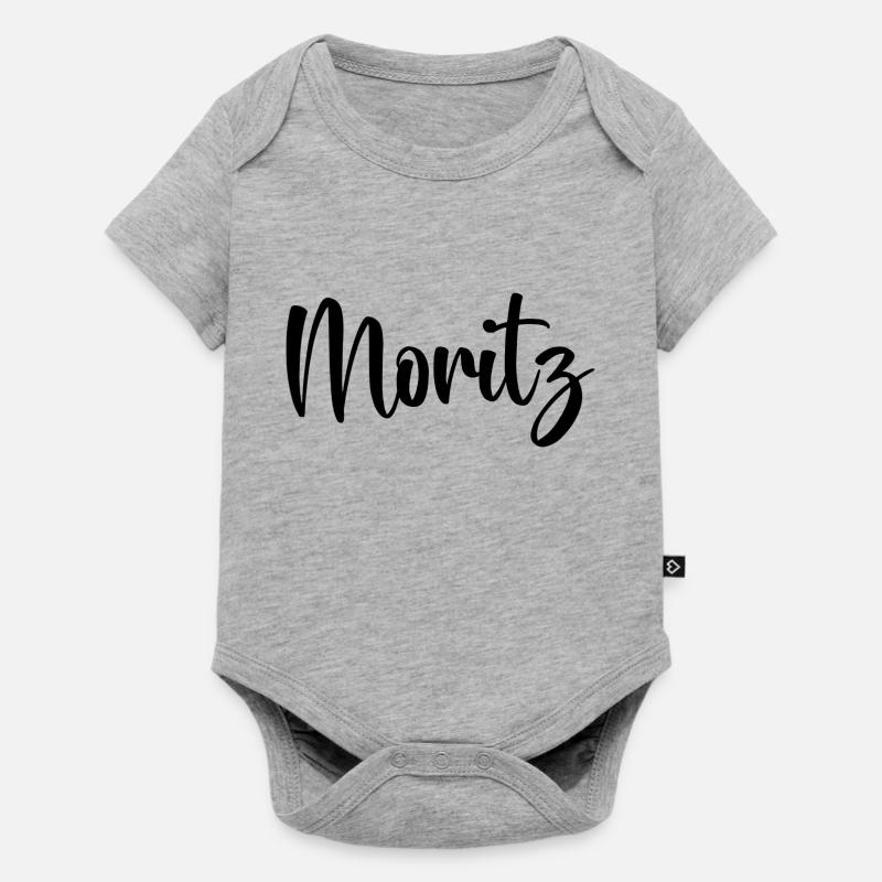 Moritz - Baby Premium Kurzarmbody - Grau meliert