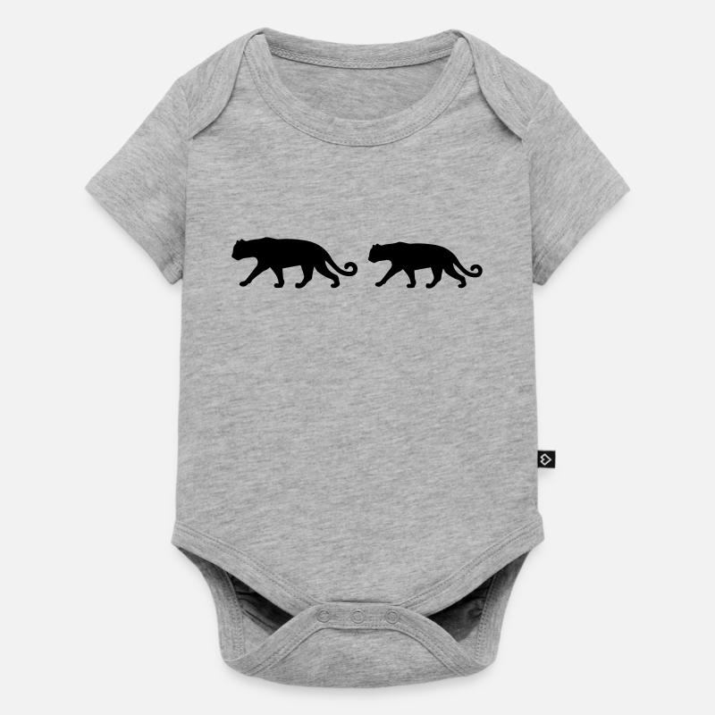 Panthère 2 - Body à manches courtes Premium Bébé - gris chiné