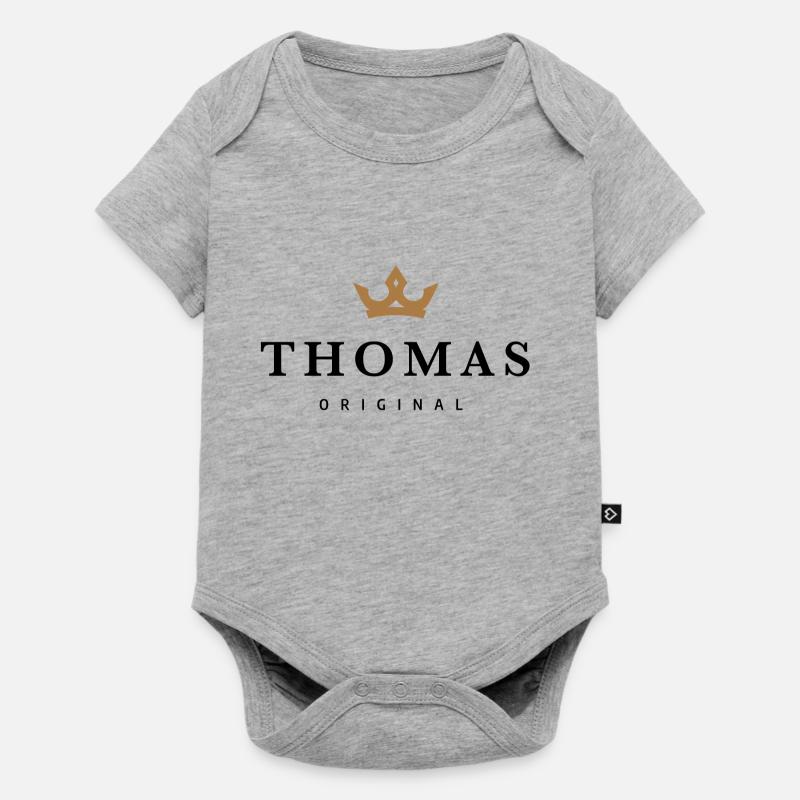 Thomas - Body à manches courtes Premium Bébé - gris chiné