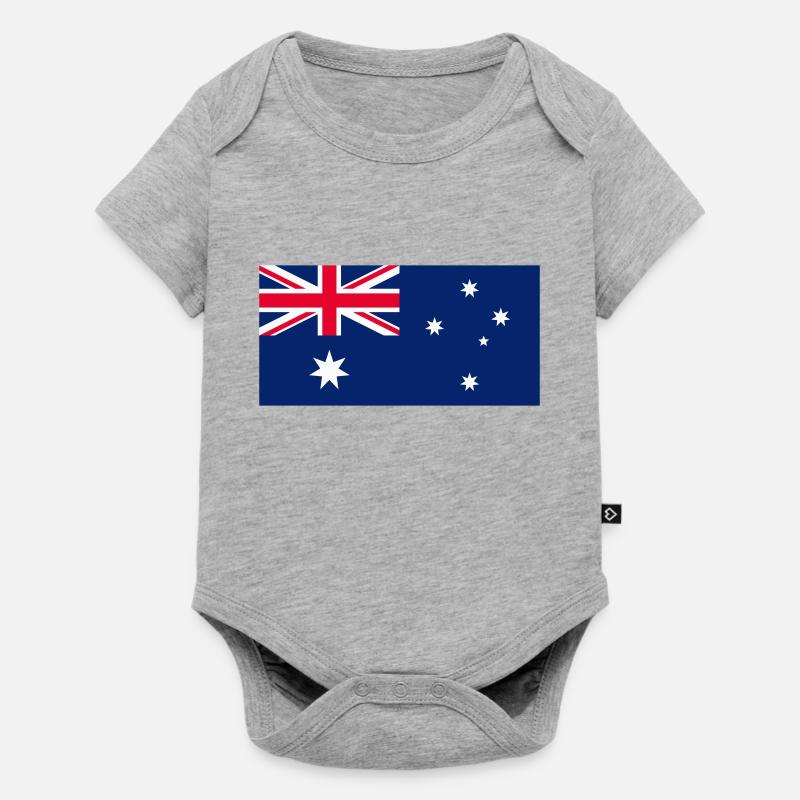 Australian Flag / Drapeau Australie - Body à manches courtes Premium Bébé - gris chiné