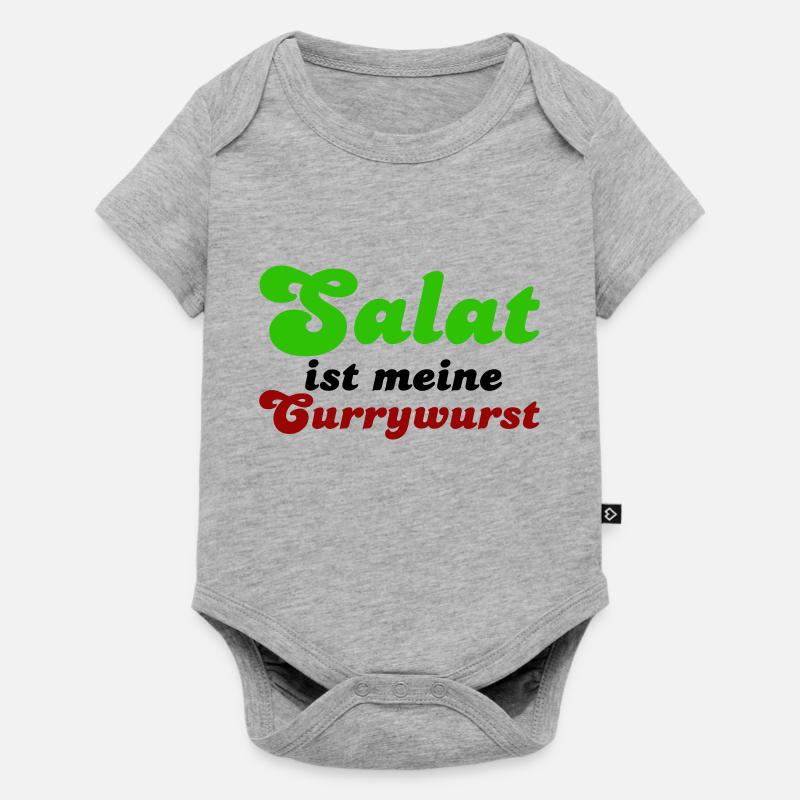 La salade est ma currywurst - Body à manches courtes Premium Bébé - gris chiné