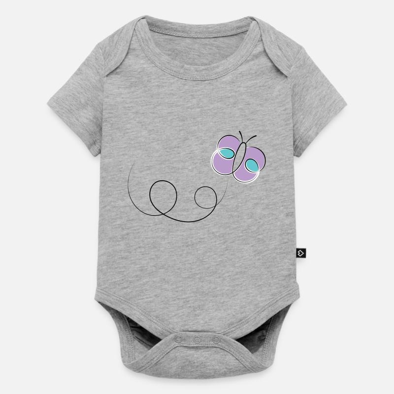 Papillon - Body à manches courtes Premium Bébé - gris chiné