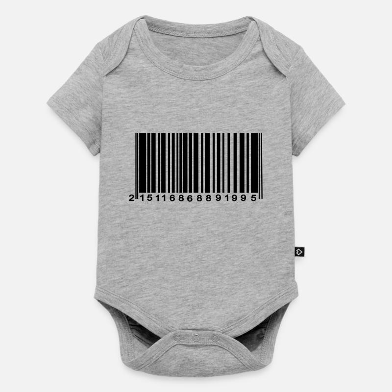 code barre chiffré - Body à manches courtes Premium Bébé - gris chiné