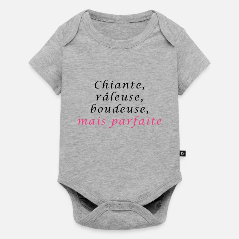 chiante - Body à manches courtes Premium Bébé - gris chiné