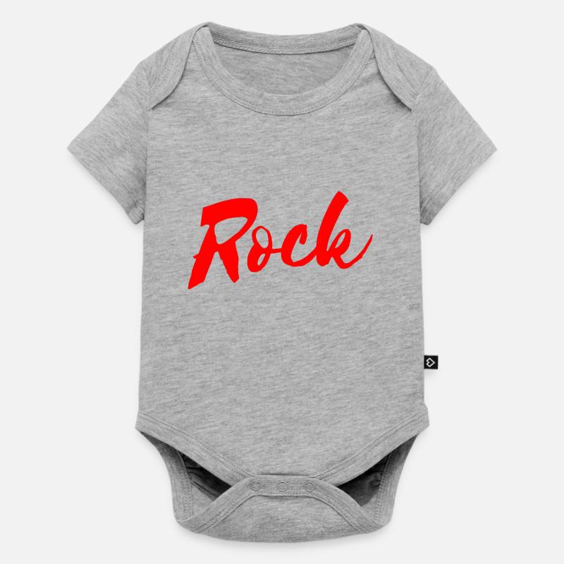 rock - Body à manches courtes Premium Bébé - gris chiné