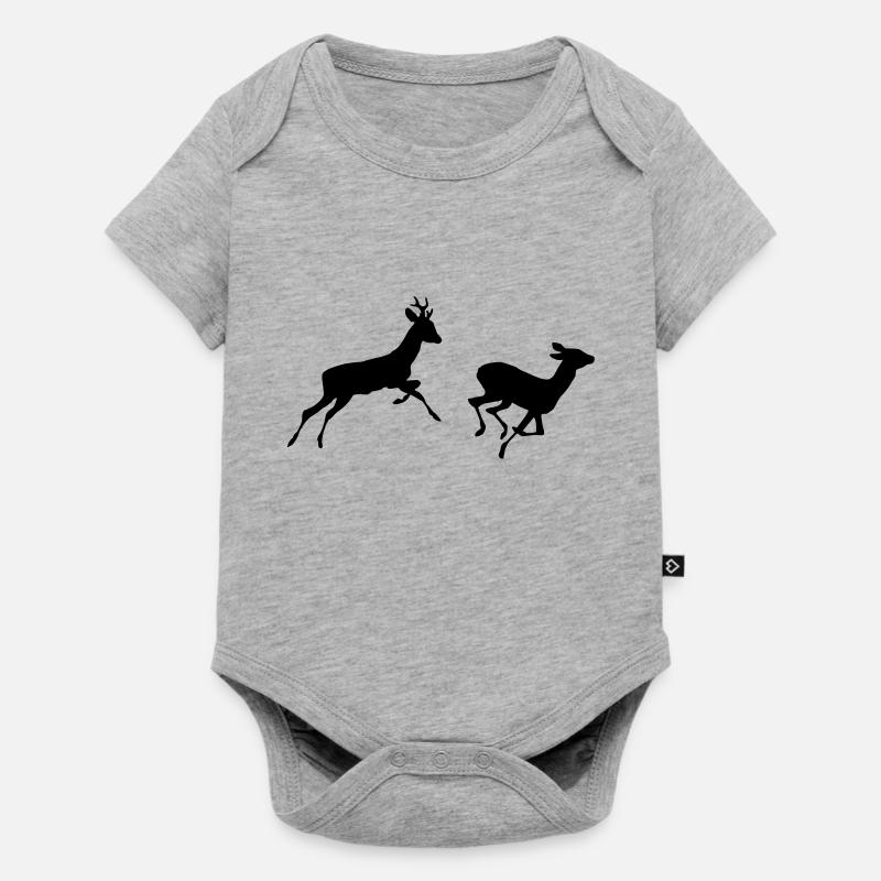 Chevreuils - Body à manches courtes Premium Bébé - gris chiné