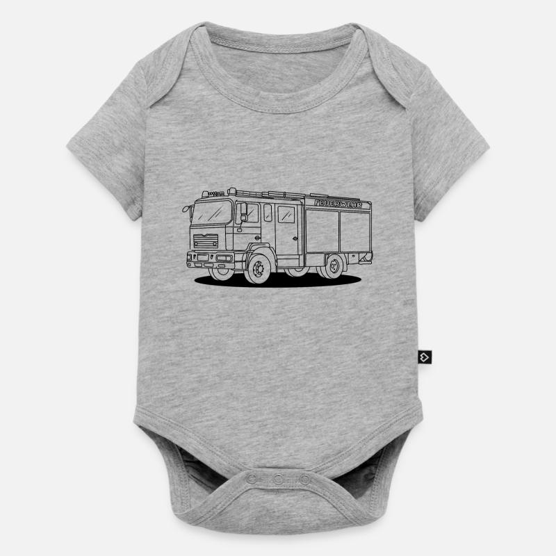 Fire Engine - Baby Premium short-sleeve bodysuit - heather grey