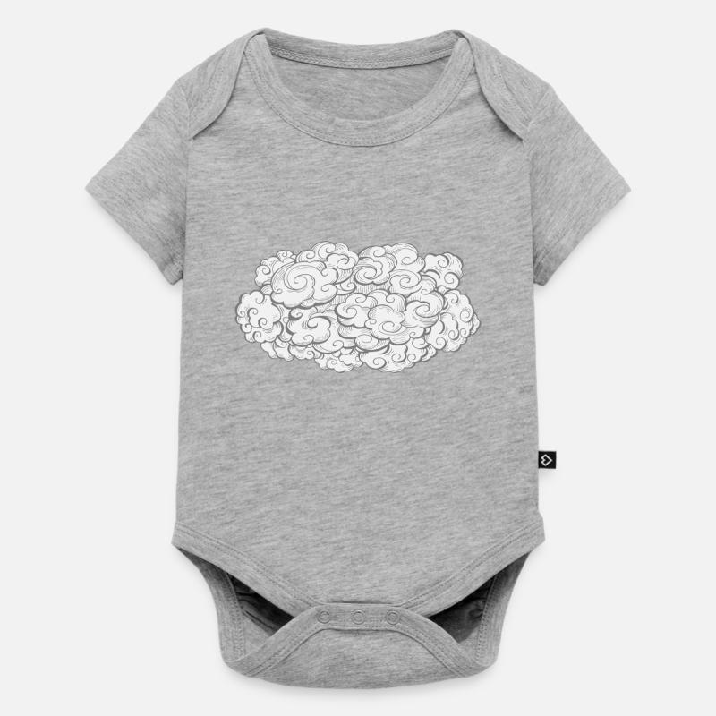 Cloud cloud | Brain cloud - Baby Premium short-sleeve bodysuit - heather grey