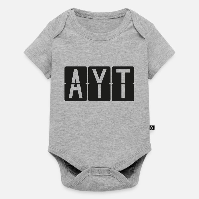 Antalya - Baby Premium Kurzarmbody - Grau meliert