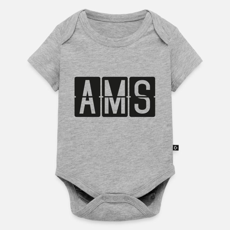 Amsterdam - Body à manches courtes Premium Bébé - gris chiné