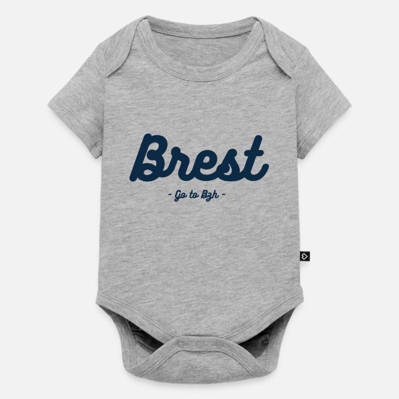 Brest - Body à manches courtes Premium Bébé - gris chiné