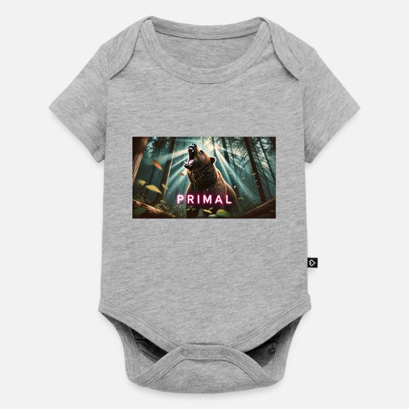 PRIMAL OURS - Body à manches courtes Premium Bébé - gris chiné
