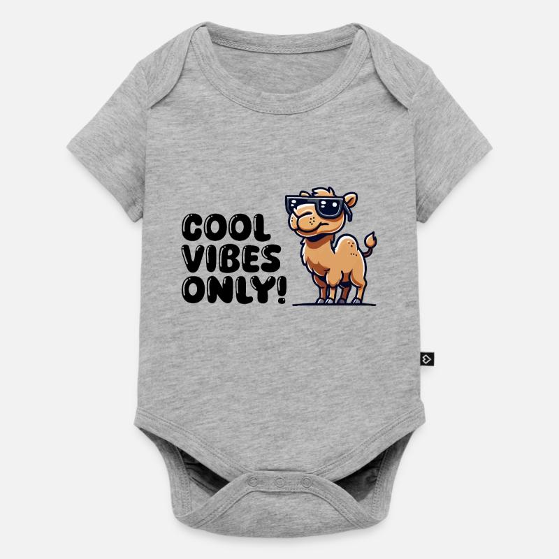 kamel comic sonnenbrille cool - Baby Premium Kurzarmbody - Grau meliert