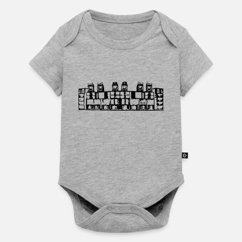 ssnr14 - Body à manches courtes Premium Bébé - gris chiné