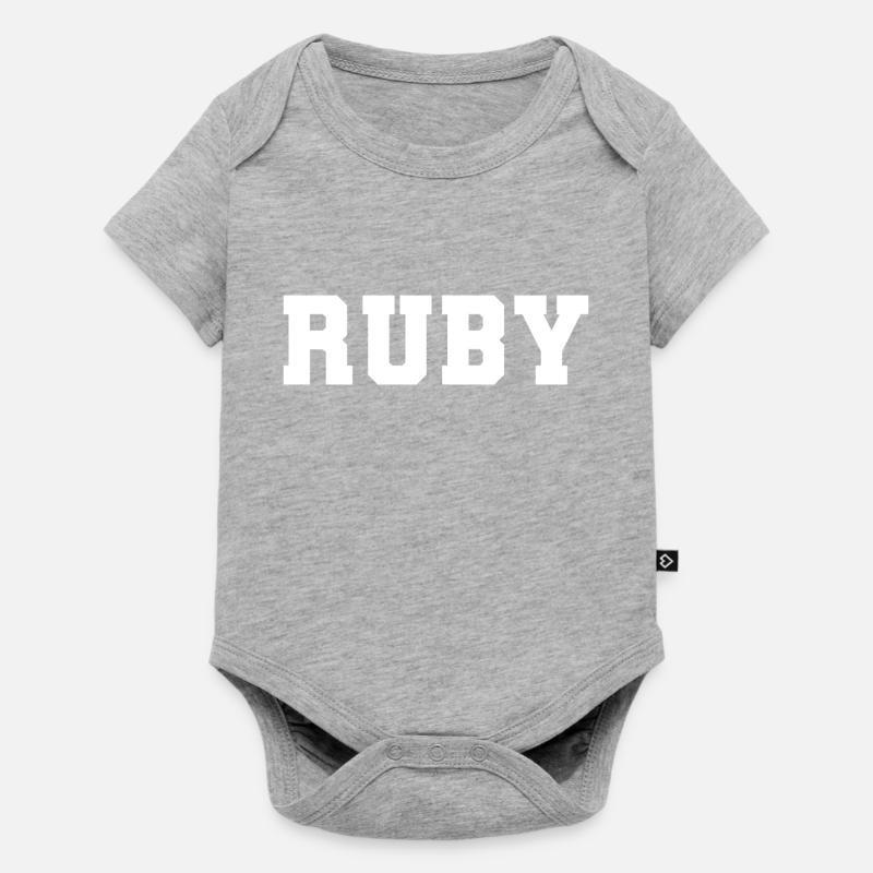 Nom - Ruby - Body à manches courtes Premium Bébé - gris chiné