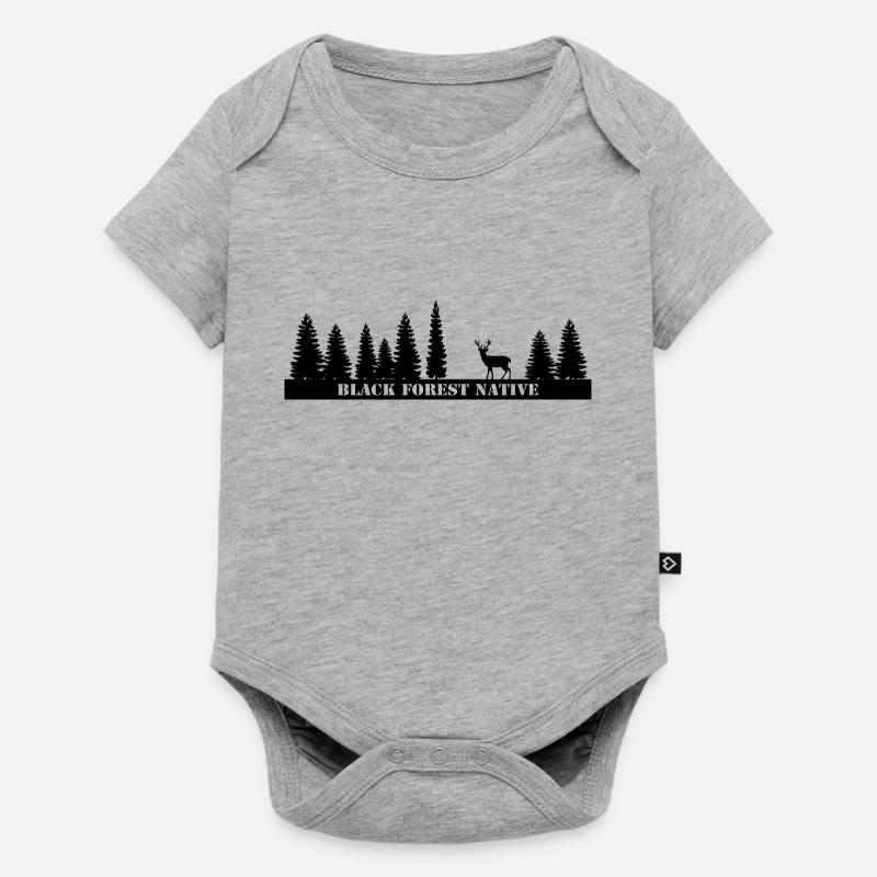 Black Forest Native - Baby Premium Kurzarmbody - Grau meliert