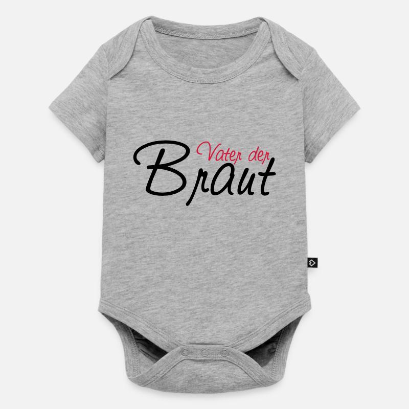 vater_der_braut - Body à manches courtes Premium Bébé - gris chiné