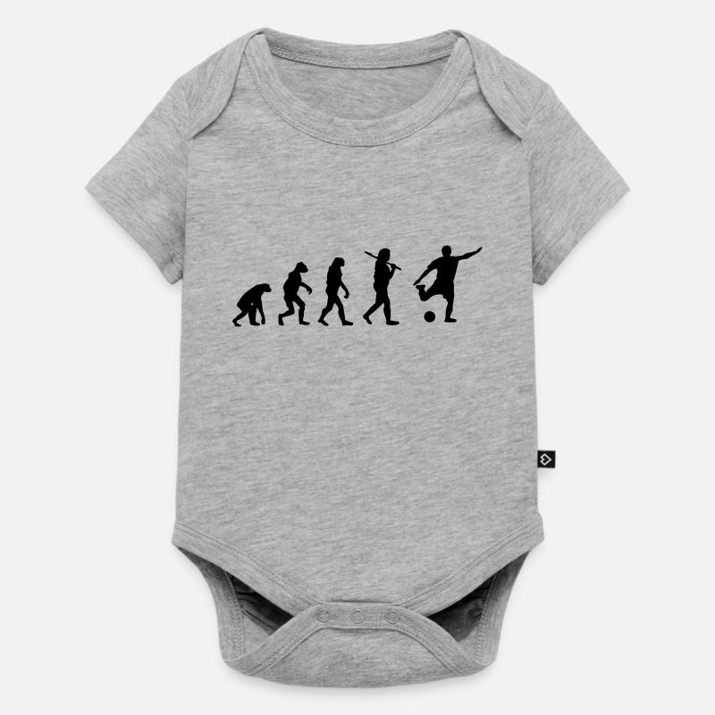 Soccer Evolution - Baby Premium short-sleeve bodysuit - heather grey