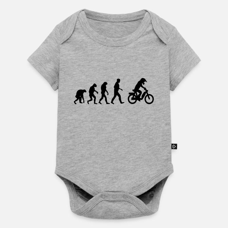 mofa evolution 15. Geburtstag - Baby Premium Kurzarmbody - Grau meliert