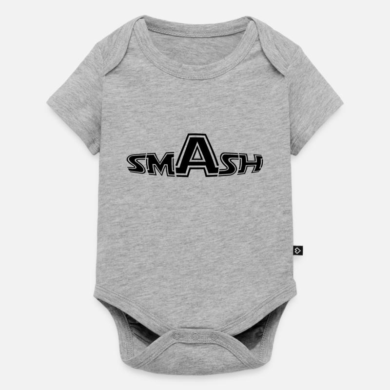 Noir - SMASH IT - Body à manches courtes Premium Bébé - gris chiné