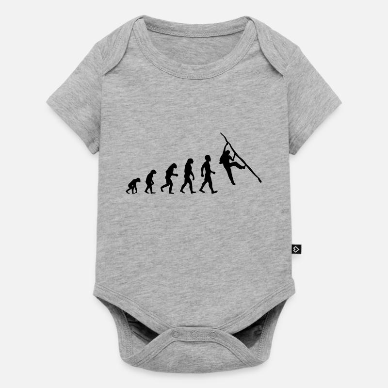 evolution climbing bouldern - Baby Premium Kurzarmbody - Grau meliert