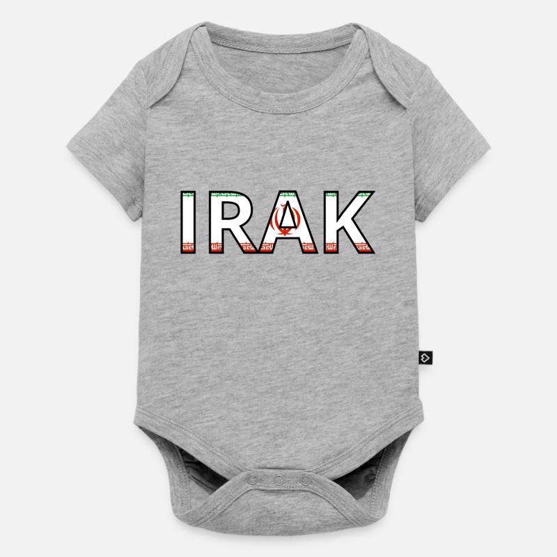 Drapeau Irak - Body à manches courtes Premium Bébé - gris chiné
