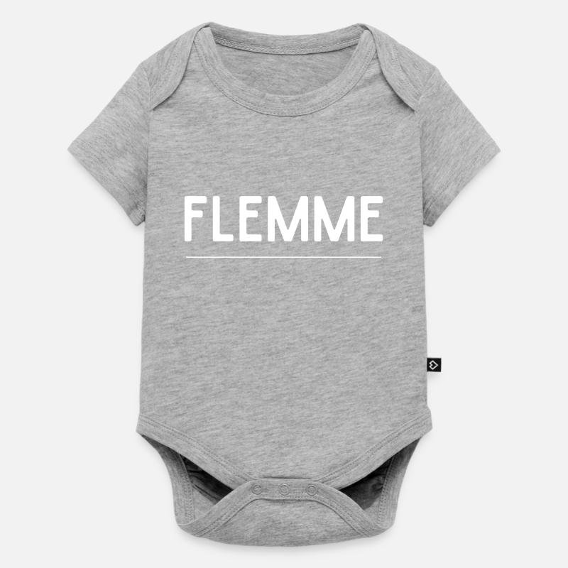 Flemme - Body à manches courtes Premium Bébé - gris chiné