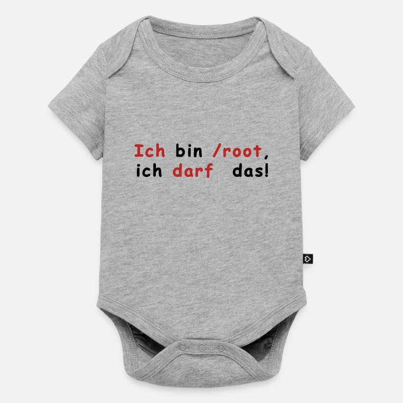 Racine de Linux - Body à manches courtes Premium Bébé - gris chiné