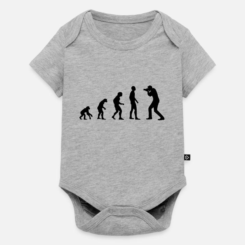 Evolution Fotograf - Baby Premium Kurzarmbody - Grau meliert