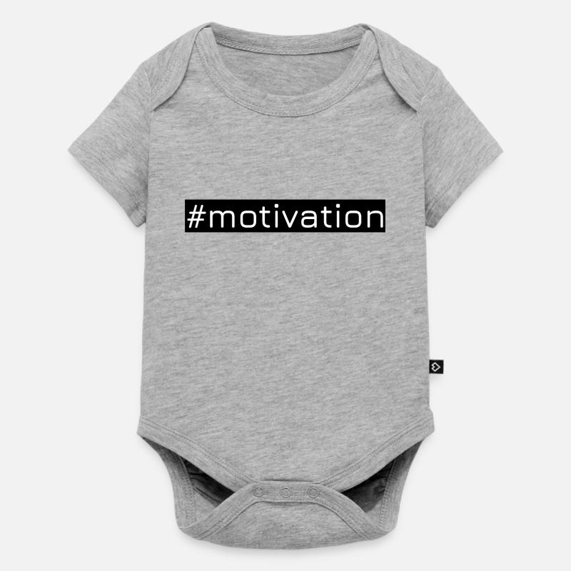 #motivation - Body à manches courtes Premium Bébé - gris chiné