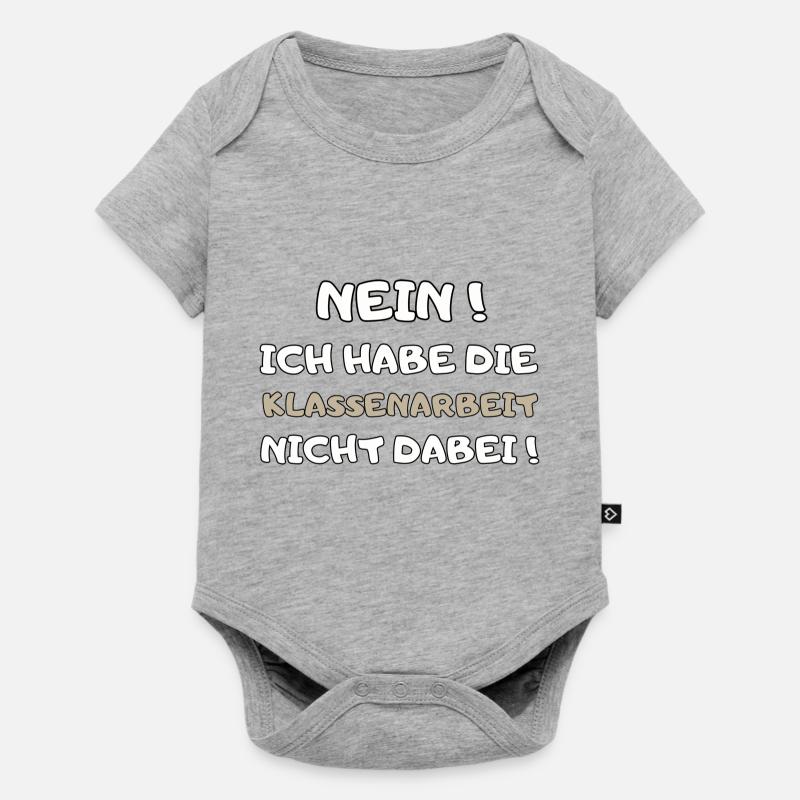 Lehrer Spruch witzig Klassenarbeit Schule Geschenk - Baby Premium Kurzarmbody - Grau meliert