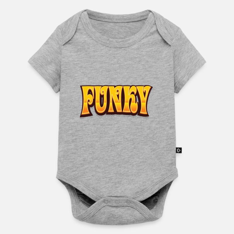 Funky Rétro - Body à manches courtes Premium Bébé - gris chiné