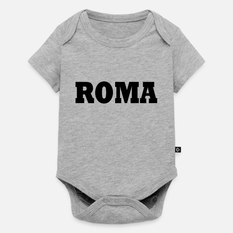 Roma - Body Premium a maniche corte per neonati - grigio melange