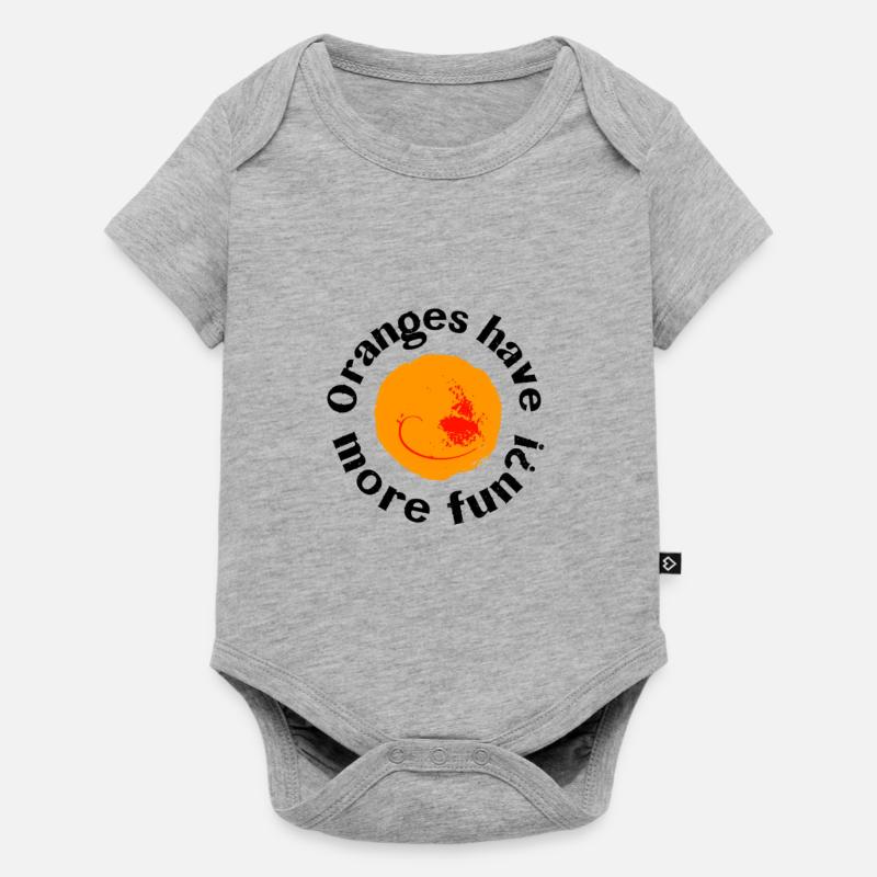 Oranges - Baby Premium Kurzarmbody - Grau meliert