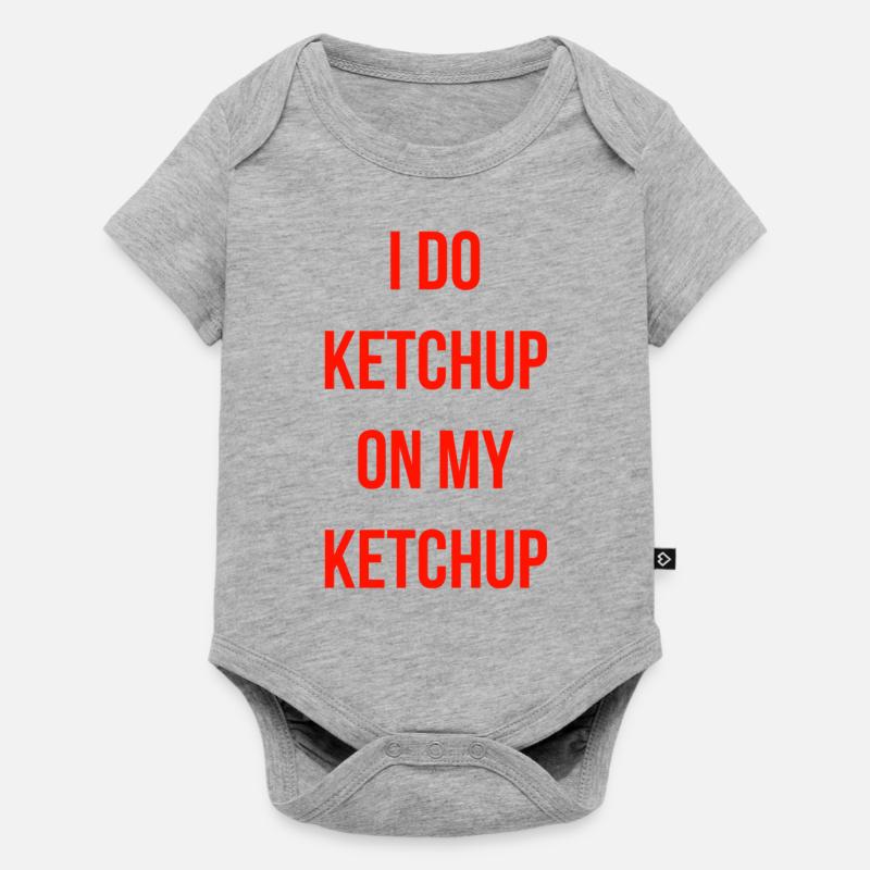 Conception de ketchup - Body à manches courtes Premium Bébé - gris chiné