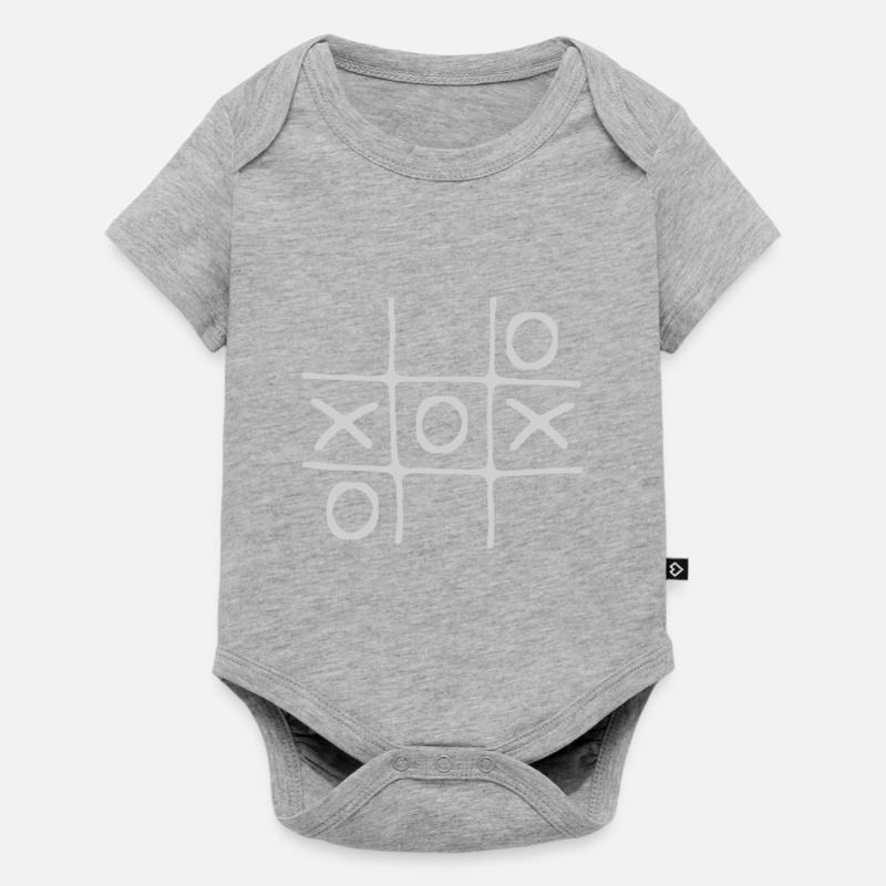 Tic Tac Toe - Body à manches courtes Premium Bébé - gris chiné