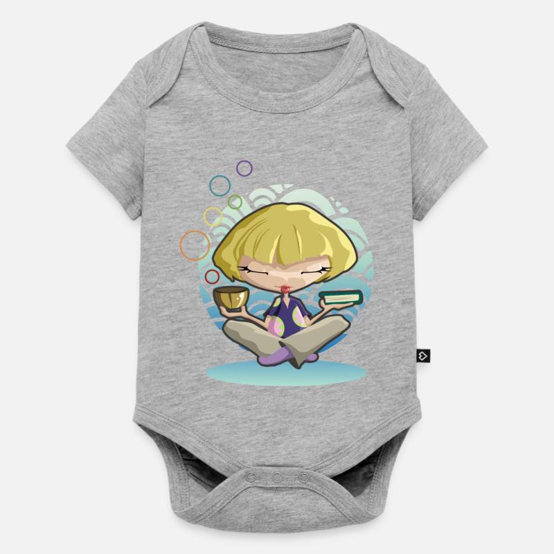 zen - Body à manches courtes Premium Bébé - gris chiné