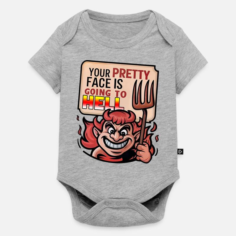Devilish Charm - Baby Premium short-sleeve bodysuit - heather grey