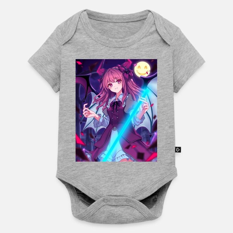 Conception d’anime Hellow - Body à manches courtes Premium Bébé - gris chiné