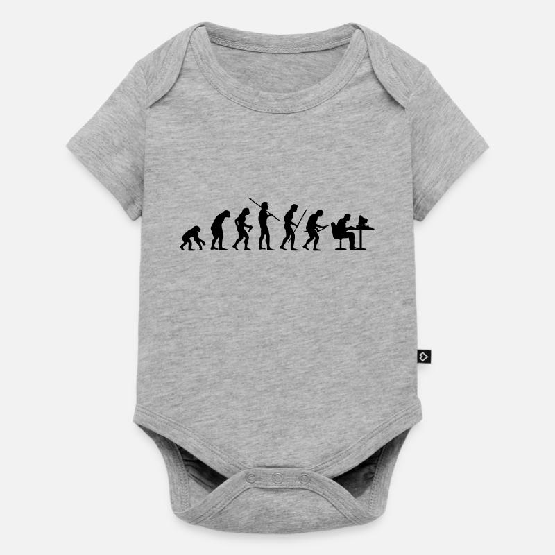 Evolution - Body à manches courtes Premium Bébé - gris chiné
