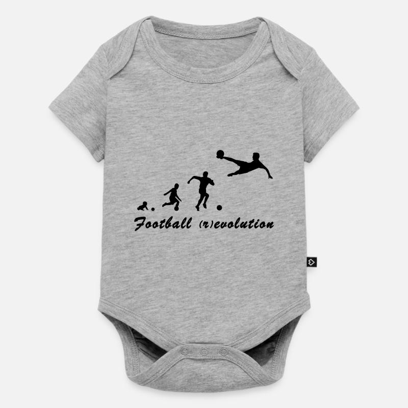 Football (r) évolution - Body à manches courtes Premium Bébé - gris chiné