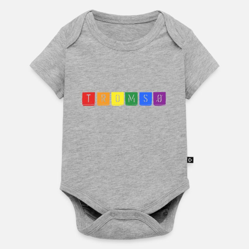 Rainbow Tromsø - Body à manches courtes Premium Bébé - gris chiné