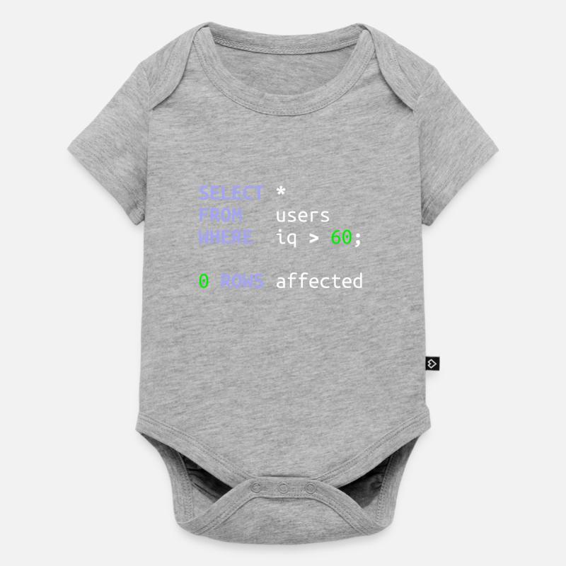 Logiciel développeur SQL Coder Geek Cadeau - Body à manches courtes Premium Bébé - gris chiné