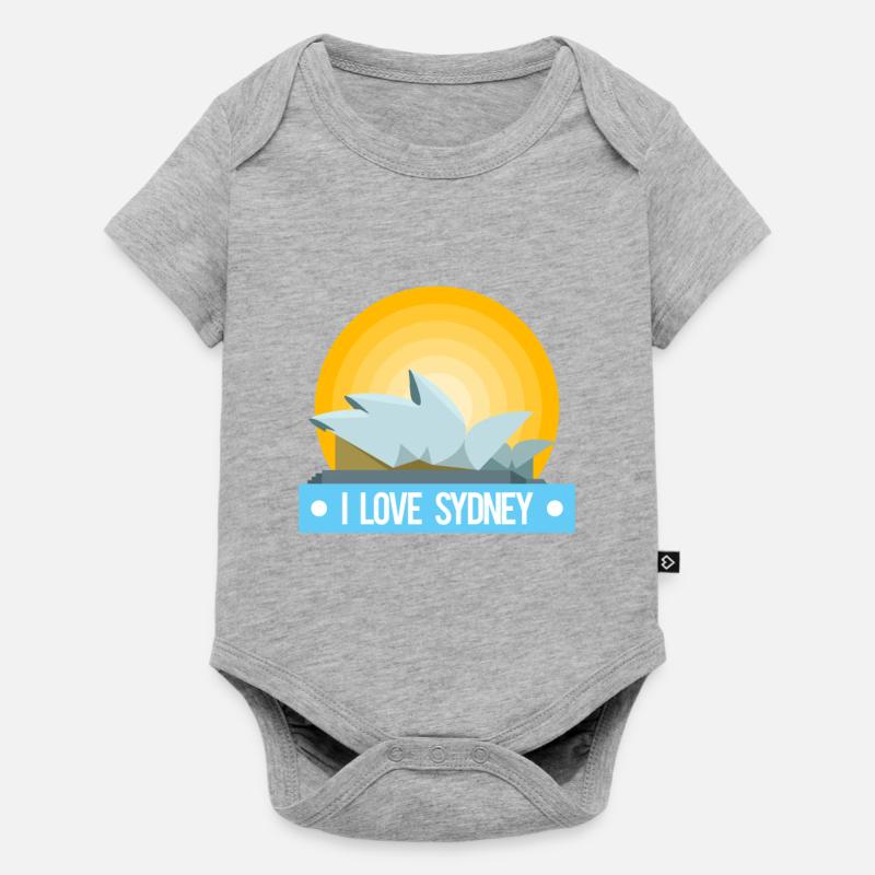 J'aime Sidney - Body à manches courtes Premium Bébé - gris chiné