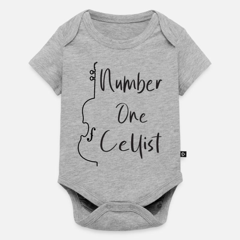 Violoncelle violoncelle violoncelle - Body à manches courtes Premium Bébé - gris chiné