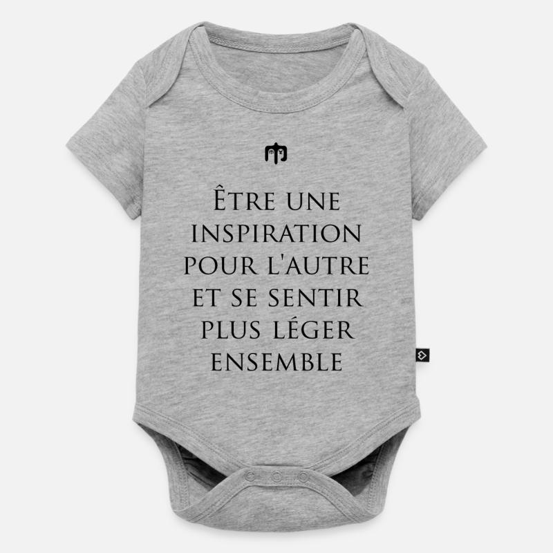 leger - Body à manches courtes Premium Bébé - gris chiné