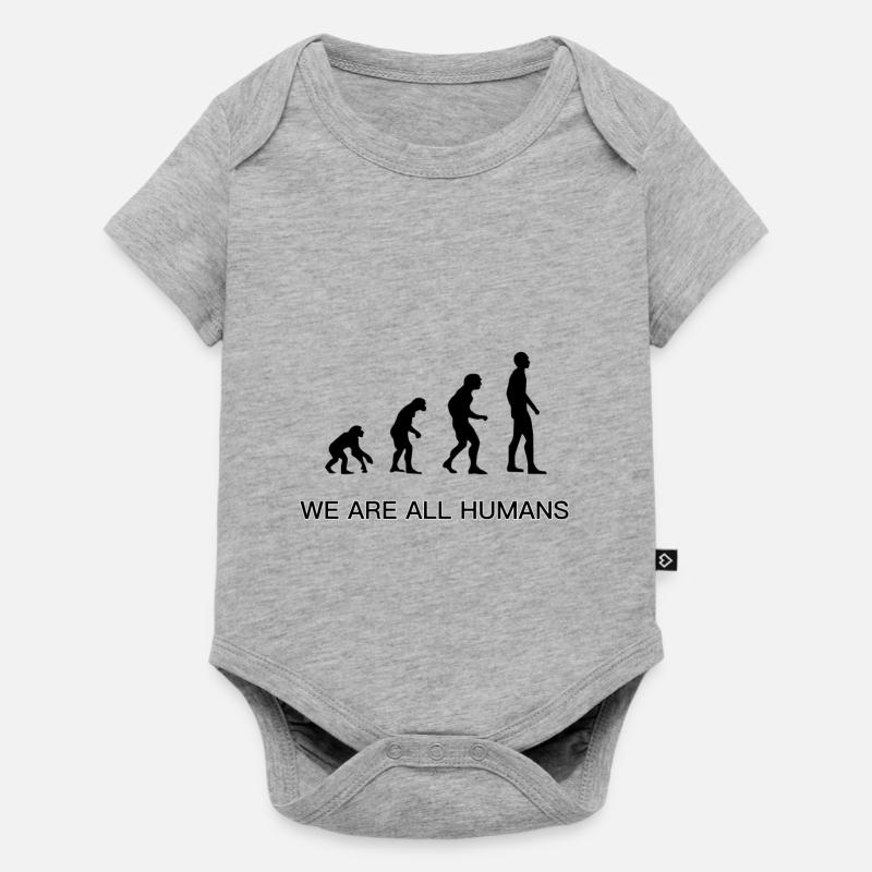 Evolution - Baby Premium Kurzarmbody - Grau meliert